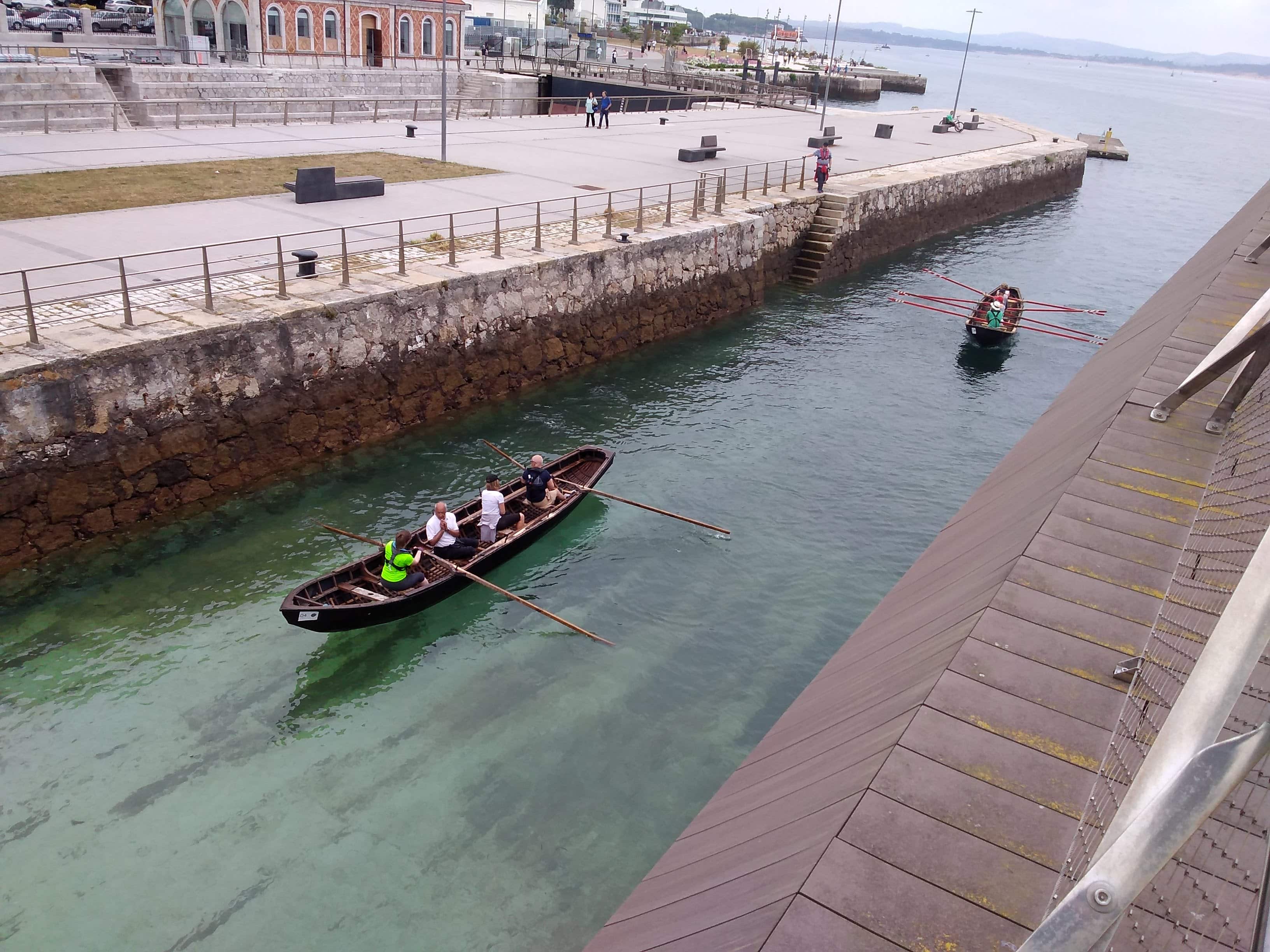 Currachs in the dock of Gamazo (Santander)